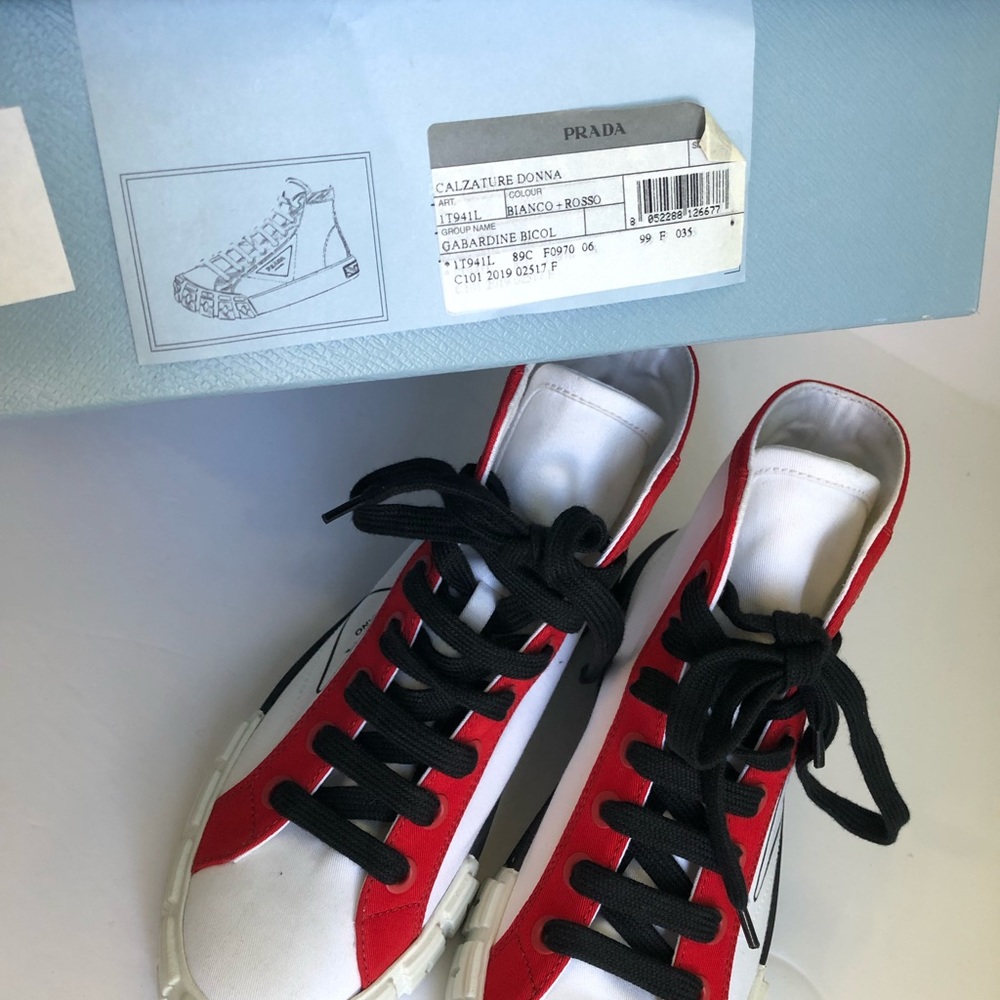 Prada High-Top Logo Chunky Sneakers - Picture 5 of 9